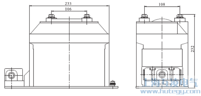 JDZ10-10 10000/100 0.2電壓互感器尺寸圖